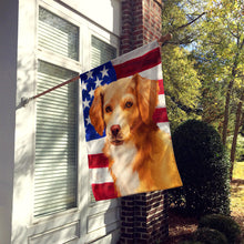 Load image into Gallery viewer, Alopekis Dog American Flag Flag Canvas House Size CK6391CHF