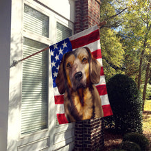 Load image into Gallery viewer, Alpine Dachsbracke American Flag Flag Canvas House Size CK6392CHF