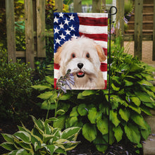 Load image into Gallery viewer, Alpine Spaniel American Flag Garden Flag - Outdoor Decorative Yard Flag CK6394GF