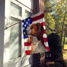 Load image into Gallery viewer, American English Coonhound American Flag Flag Canvas House Size CK6397CHF