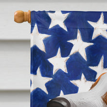Load image into Gallery viewer, American English Coonhound American Flag Flag Canvas House Size CK6397CHF
