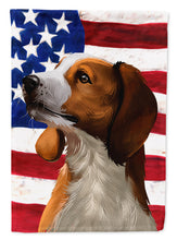 Load image into Gallery viewer, American English Coonhound American Flag Flag Canvas House Size CK6397CHF
