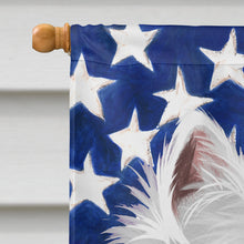 Load image into Gallery viewer, American Eskimo Dog American Flag Flag Canvas House Size CK6398CHF