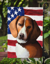 Load image into Gallery viewer, American Foxhound Dog American Flag Garden Flag - Outdoor Decorative Yard Flag CK6399GF
