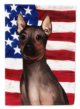 Load image into Gallery viewer, American Hairless Terrier American Flag Flag Canvas House Size CK6400CHF