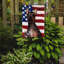 Load image into Gallery viewer, American Hairless Terrier American Flag Garden Flag - Outdoor Decorative Yard Flag CK6400GF