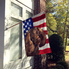 Load image into Gallery viewer, American Water Spaniel  American Flag Flag Canvas House Size CK6402CHF