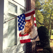 Load image into Gallery viewer, Andalusian Hound Dog American Flag Flag Canvas House Size CK6404CHF