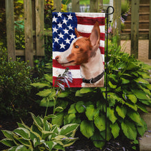 Load image into Gallery viewer, Andalusian Hound Dog American Flag Garden Flag - Outdoor Decorative Yard Flag CK6404GF