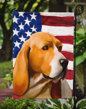 Load image into Gallery viewer, Artois Hound Dog American Flag Garden Flag - Outdoor Decorative Yard Flag CK6409GF