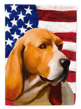 Load image into Gallery viewer, Artois Hound Dog American Flag Garden Flag - Outdoor Decorative Yard Flag CK6409GF