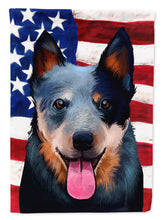 Load image into Gallery viewer, Australian Cattle Dog American Flag Flag Canvas House Size CK6410CHF