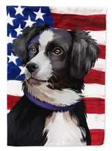 Load image into Gallery viewer, Australian Shepherd  American Flag Garden Flag - Outdoor Decorative Yard Flag CK6412GF