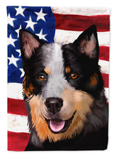 Load image into Gallery viewer, Australian Stumpy Tail Cattle Dog American Flag Flag Canvas House Size CK6413CHF