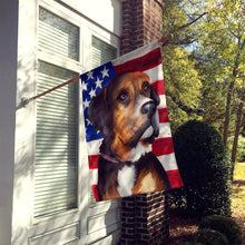 Load image into Gallery viewer, Austrian Black and Tan Hound American Flag Flag Canvas House Size CK6414CHF