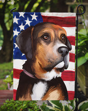 Load image into Gallery viewer, Austrian Black and Tan Hound American Flag Garden Flag - Outdoor Decorative Yard Flag CK6414GF