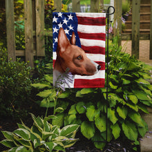 Load image into Gallery viewer, Basenji American Flag Garden Flag - Outdoor Decorative Yard Flag CK6417GF