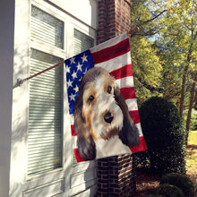 Load image into Gallery viewer, Grand Basset Griffon Vendeen American Flag Flag Canvas House Size CK6419CHF