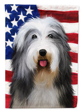 Load image into Gallery viewer, Bearded Collie American Flag Garden Flag - Outdoor Decorative Yard Flag CK6423GF
