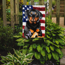 Load image into Gallery viewer, Beauceron American Flag Garden Flag - Outdoor Decorative Yard Flag CK6424GF