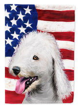 Load image into Gallery viewer, Bedlington Terrier American Flag Garden Flag - Outdoor Decorative Yard Flag CK6425GF