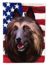 Load image into Gallery viewer, Belgian Tervuren American Flag Garden Flag - Outdoor Decorative Yard Flag CK6429GF