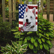 Load image into Gallery viewer, Berger Blanc Suisse American Flag Garden Flag - Outdoor Decorative Yard Flag CK6431GF