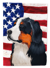 Load image into Gallery viewer, Bernese Mountain Dog American Flag Garden Flag - Outdoor Decorative Yard Flag CK6433GF