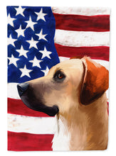 Load image into Gallery viewer, Black Mouth Cur Dog American Flag Flag Canvas House Size CK6436CHF