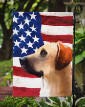 Load image into Gallery viewer, Black Mouth Cur Dog American Flag Garden Flag - Outdoor Decorative Yard Flag CK6436GF