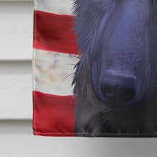 Load image into Gallery viewer, Black Norwegian Elkhound American Flag Flag Canvas House Size CK6437CHF