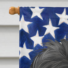 Load image into Gallery viewer, Black Russian Terrier American Flag Flag Canvas House Size CK6438CHF