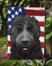 Load image into Gallery viewer, Black Russian Terrier American Flag Garden Flag - Outdoor Decorative Yard Flag CK6438GF