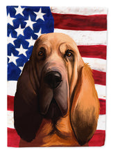 Load image into Gallery viewer, Bloodhound Dog American Flag Garden Flag - Outdoor Decorative Yard Flag CK6440GF