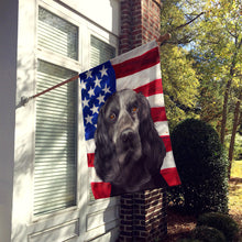 Load image into Gallery viewer, Blue Picardy Spaniel American Flag Flag Canvas House Size CK6443CHF