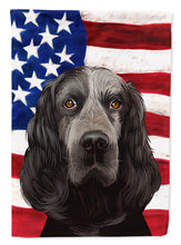 Load image into Gallery viewer, Blue Picardy Spaniel American Flag Flag Canvas House Size CK6443CHF