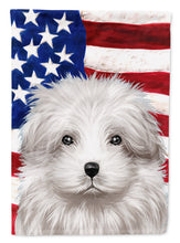 Load image into Gallery viewer, Bolognese Dog American Flag Garden Flag - Outdoor Decorative Yard Flag CK6446GF