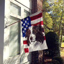Load image into Gallery viewer, Border Collie Dog American Flag Flag Canvas House Size CK6447CHF