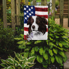 Load image into Gallery viewer, Border Collie Dog American Flag Garden Flag - Outdoor Decorative Yard Flag CK6447GF