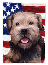 Load image into Gallery viewer, Border Terrier Dog American Flag Garden Flag - Outdoor Decorative Yard Flag CK6448GF