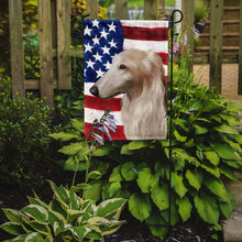 Load image into Gallery viewer, Borzoi Dog American Flag Garden Flag - Outdoor Decorative Yard Flag CK6449GF