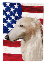 Load image into Gallery viewer, Borzoi Dog American Flag Garden Flag - Outdoor Decorative Yard Flag CK6449GF