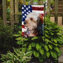 Load image into Gallery viewer, Bosnian Coarse-haired Hound American Flag Garden Flag - Outdoor Decorative Yard Flag CK6450GF