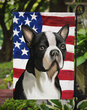Load image into Gallery viewer, Boston Terrier Dog American Flag Garden Flag - Outdoor Decorative Yard Flag CK6451GF