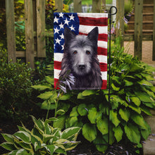 Load image into Gallery viewer, Bouvier des Ardennes American Flag Garden Flag - Outdoor Decorative Yard Flag CK6452GF