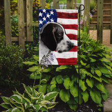 Load image into Gallery viewer, Braque d'Auvergne Dog American Flag Garden Flag - Outdoor Decorative Yard Flag CK6457GF