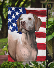 Load image into Gallery viewer, Braque du Bourbonnais American Flag Garden Flag - Outdoor Decorative Yard Flag CK6458GF