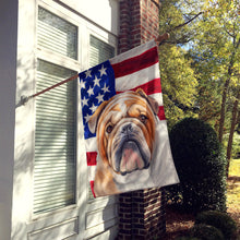 Load image into Gallery viewer, English Bulldog Dog American Flag Flag Canvas House Size CK6468CHF