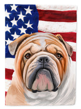 Load image into Gallery viewer, English Bulldog Dog American Flag Flag Canvas House Size CK6468CHF