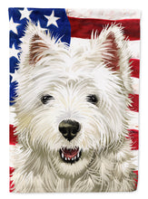 Load image into Gallery viewer, Cairn Terrier Dog American Flag Garden Flag - Outdoor Decorative Yard Flag CK6471GF